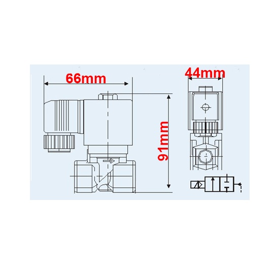 Stainless Steel Solenoid Valve 2/2, G 1/2" AC230V, NC