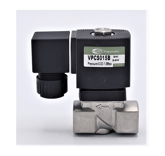 Stainless Steel Solenoid Valve 2/2, G 1/2"DC 24V, NC