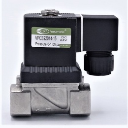 Stainless Steel Solenoid Valve 2/2, G 1/2" DC24V, NC