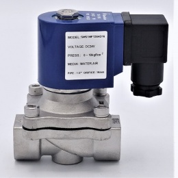 Stainless Steel Solenoid Valve 2/2, G 1/2" DC24V, NC