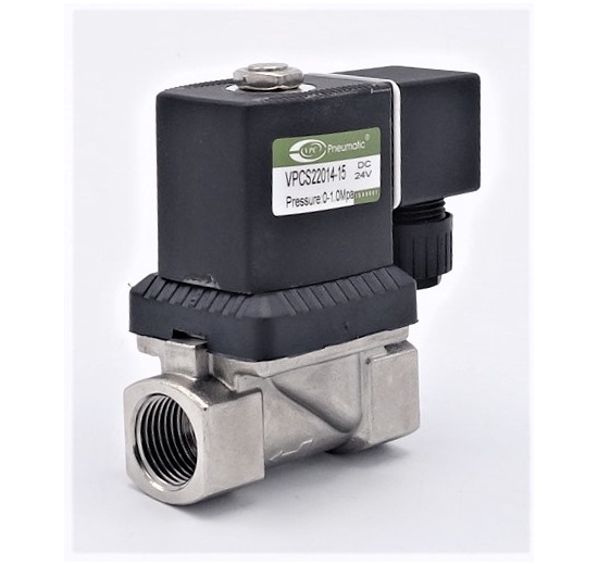 Stainless Steel Solenoid Valve 2/2, G 1/2" DC24V, NC