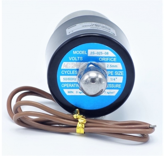 Stainless Steel Solenoid Valve 2/2, G 1/4" AC24V, NC