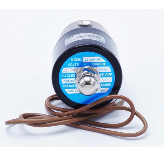 Stainless steel solenoid valve 2/2, G 1/8" AC24V, NC