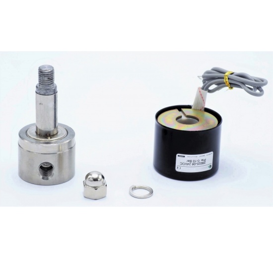 Stainless steel solenoid valve 2/2, G 1/8" DC24V, NC