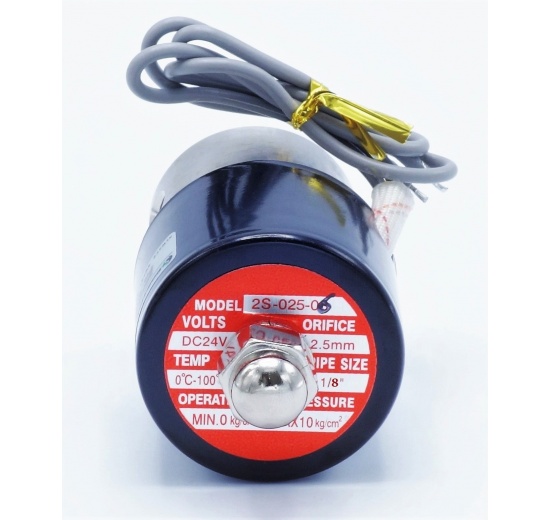 Stainless steel solenoid valve 2/2, G 1/8" DC24V, NC