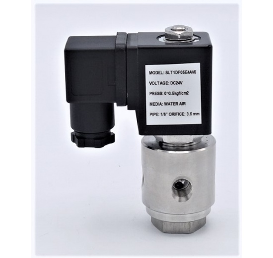 Stainless Steel Solenoid Valve 3/2, G 1/8" DC24V, NC