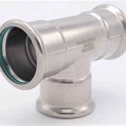 stainless steel T Piece, Press Fittings, F/F/F 42 mm