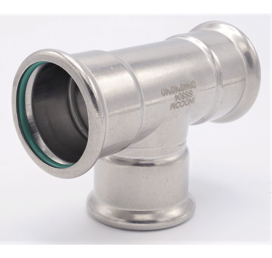 stainless steel T Piece, Press Fittings, F/F/F 42 mm