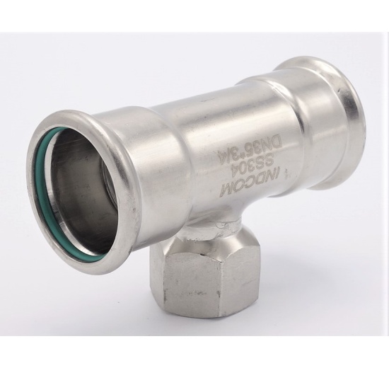 stainless steel  T Piece, Press Fittings F/F(internal thread) /F 35_3/4"_35