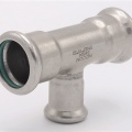 stainless steel T Piece, Press Fittings, reduced F/F/F 22_15_22