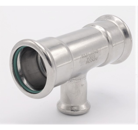 stainless steel T Piece, Press Fittings, reduced F/F/F 28_15_28