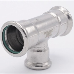 stainless steel T Piece, Press Fittings, reduced F/F/F 28_22_28