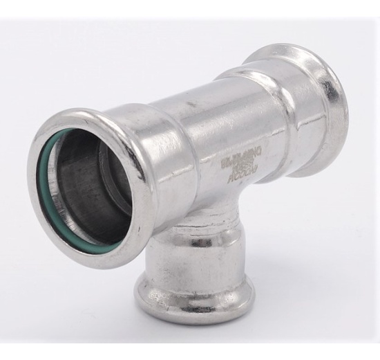 stainless steel T Piece, Press Fittings, reduced F/F/F 28_22_28
