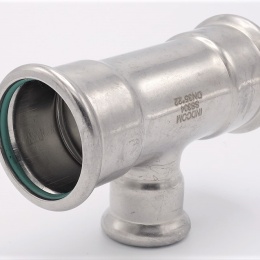 stainless steel T Piece, Press Fittings, reduced F/F/F 35_22_35