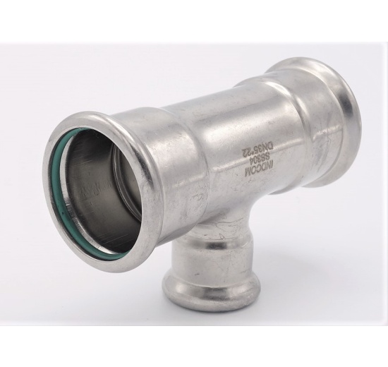 stainless steel T Piece, Press Fittings, reduced F/F/F 35_22_35