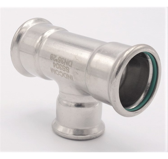 stainless steel T Piece, Press Fittings, reduced F/F/F 35_28_35