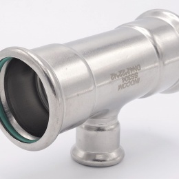 stainless steel T Piece, Press Fittings, reduced F/F/F 42_22_42