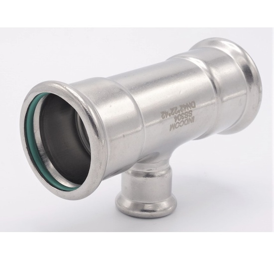 stainless steel T Piece, Press Fittings, reduced F/F/F 42_22_42
