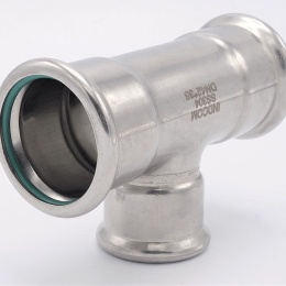 stainless steel T Piece, Press Fittings, reduced F/F/F 42_35_42