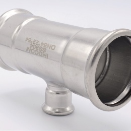 stainless steel T Piece, Press Fittings, reduced F/F/F 54_22_54