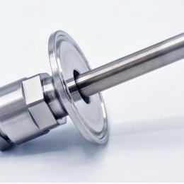 Stainless steel thermometer well | 100 mm (1/2") CLAMP collar 50,5 mm