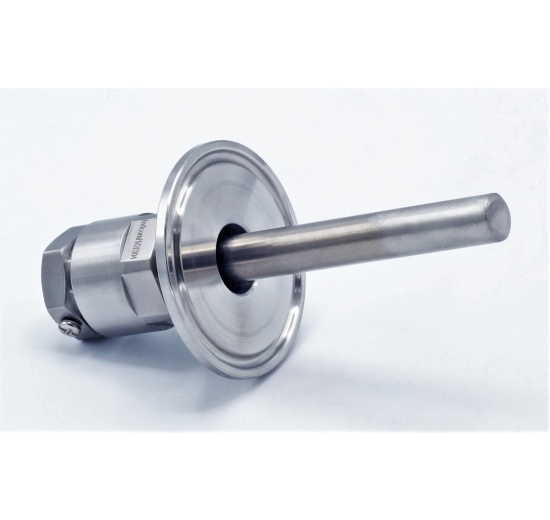 Stainless steel thermometer well | 100 mm (1/2") CLAMP collar 50,5 mm