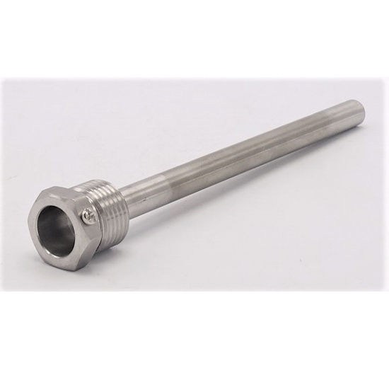 Stainless steel thermometer well | 150 mm (1/2")