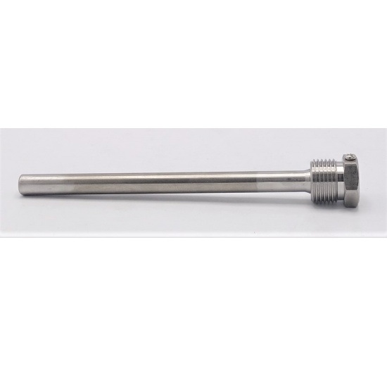 Stainless steel thermometer well | 150 mm (1/2")