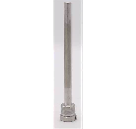 Stainless steel thermometer well | 150 mm (1/2")