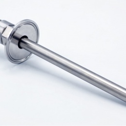 Stainless steel thermometer well | 200 mm (1/2") CLAMP collar 50.5