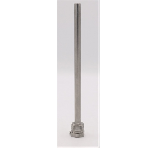 Stainless steel thermometer well | 200 mm (1/2")