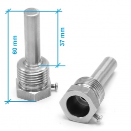 Stainless steel thermometer well 40 mm (1/2")