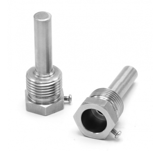 Stainless steel thermometer well 40 mm (1/2")