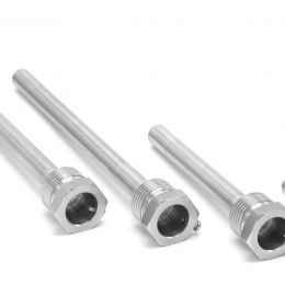 Stainless steel thermometer well