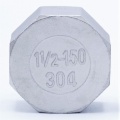 Stainless steel threaded end cap with hexagon 6/4"