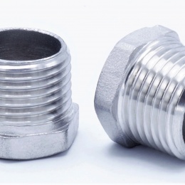 Stainless steel threaded end cap with hexagon type 330 1/4"