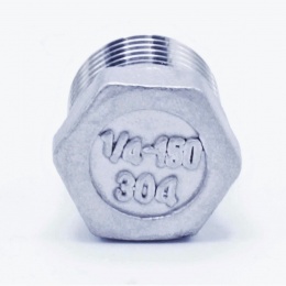 Stainless steel threaded end cap with hexagon type 330 1/4"