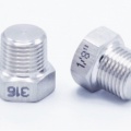 Stainless steel threaded end cap with hexagon type 330 1/8" DN25