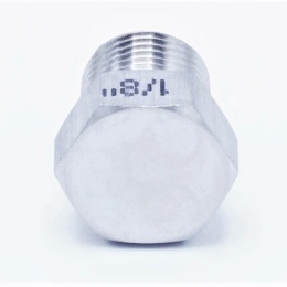 Stainless steel threaded end cap with hexagon type 330 1/8"
