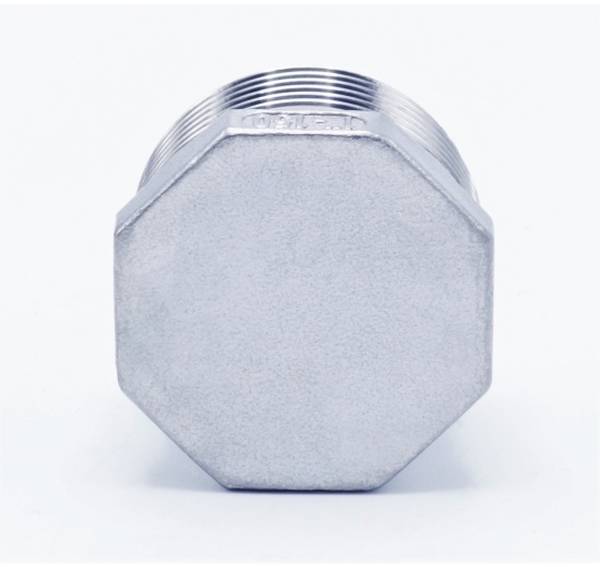 Stainless steel threaded end cap with hexagon type 330 1"