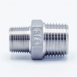 stainless steel Threaded Reducer Hex M/M / Nipple Reduced / Type 341 1/2"x3/8"