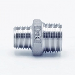 stainless steel Threaded Reducer Hex M/M / Nipple Reduced / Type 341 3/8"x1/4"