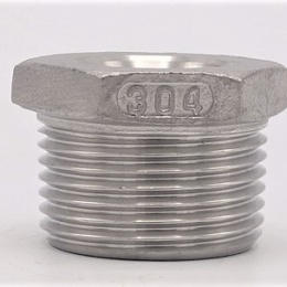 stainless steel Threaded reducer M/F / with hexagon / type 325, 1/2"x1/4"