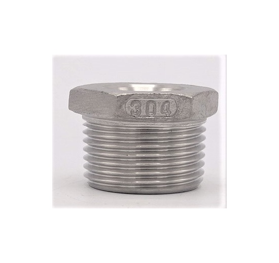 stainless steel Threaded reducer M/F / with hexagon / type 325, 1"x1/2"