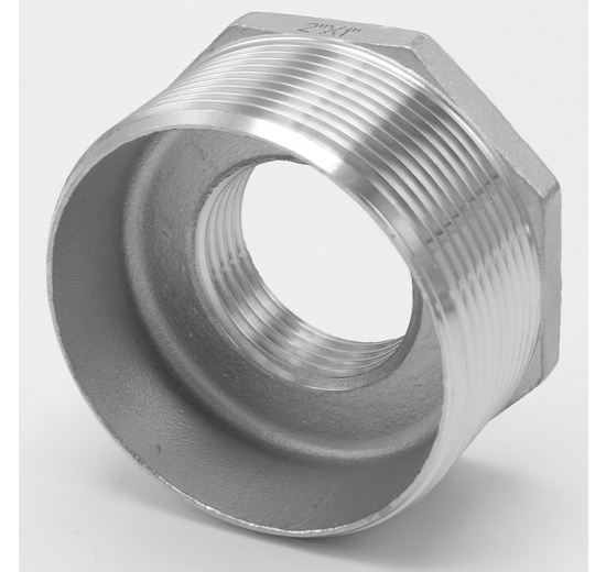 stainless steel Threaded Reducer M/F / with Hexagon / Type 325 | 2"x1"