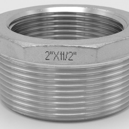 stainless steel Threaded Reducer M/F / with Hexagon / Type 325, 2"x6/4"