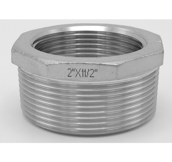 stainless steel Threaded Reducer M/F / with Hexagon / Type 325, 2"x6/4"
