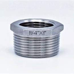 stainless steel Threaded Reducer M/F / with Hexagon / Type 325, 5/4"x1"