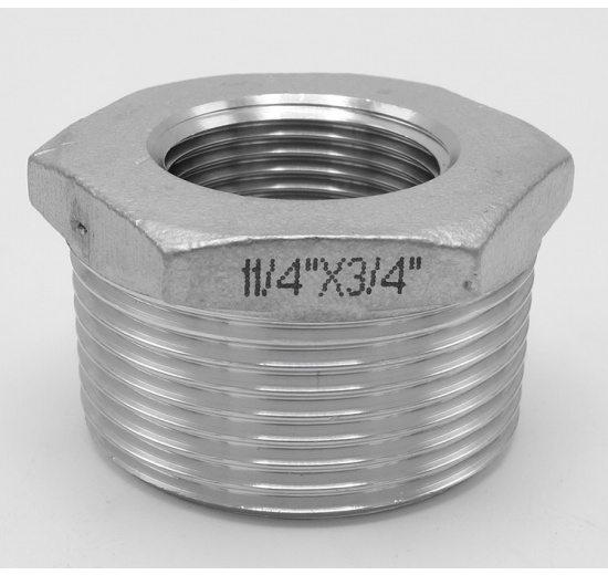 stainless steel  Threaded Reducer M/F / with Hexagon / Type 325, 5/4"x3/4"