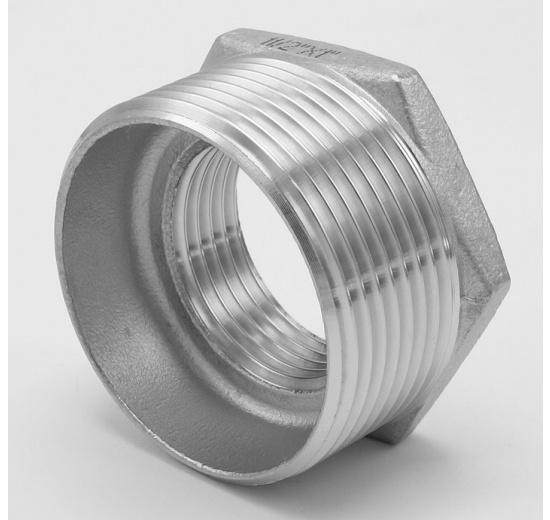 Stainless steel Threaded Reducer M/F / with Hexagon / Type 325, 6/4"x1"